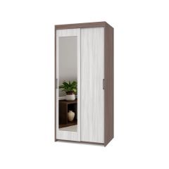ТОМАС Шкаф-купе с зеркалом Шимо темный/светлый Т22 в Лысьве - lysva.mebel24.online | фото