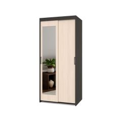 ТОМАС Шкаф-купе с зеркалом Венге/Млечный дуб Т22 в Лысьве - lysva.mebel24.online | фото
