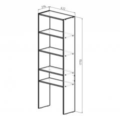 Стеллаж Элемент-1 (белый) в Лысьве - lysva.mebel24.online | фото 2