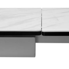 Стол BELLUNO 160 MARBLES KL-99 Белый мрамор матовый, итальянская керамика/ белый каркас, ®DISAUR в Лысьве - lysva.mebel24.online | фото 7