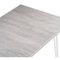 Стол деревянный Денвер Лофт 120(160)х75х75 25 мм бетон / матовый белый в Лысьве - lysva.mebel24.online | фото 6