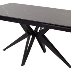 Стол FORIO 160 MATT BLACK MARBLE SOLID CERAMIC / BLACK, ®DISAUR в Лысьве - lysva.mebel24.online | фото