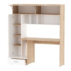 Стол компьютерный ПКС-1 (дуб сонома/белый глянец) в Лысьве - lysva.mebel24.online | фото 3