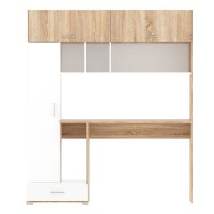 Стол компьютерный ПКС-1 (дуб сонома/белый глянец) в Лысьве - lysva.mebel24.online | фото 4