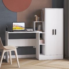 Стол компьютерный СКМ-1 ЛДСП Белый в Лысьве - lysva.mebel24.online | фото