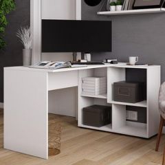 Стол компьютерный угловой СКМУ-4 Белый в Лысьве - lysva.mebel24.online | фото