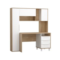 Стол рабочий 12.95 N Комфорт (Дуб сонома, Белый PE шагрень) в Лысьве - lysva.mebel24.online | фото 2