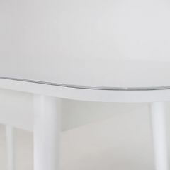 Стол раскладной со стеклом (опоры массив цилиндрический) "Хоста" в Лысьве - lysva.mebel24.online | фото 6