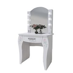 Стол туалетный Розалия №12 + ПОДСВЕТКА (лиственница белая, омела) в Лысьве - lysva.mebel24.online | фото