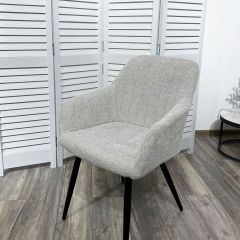 Стул BRANDY WZ2042-19 галечный серый фактурный велюр/ черный каркас М-City в Лысьве - lysva.mebel24.online | фото 5
