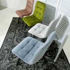 Стул CHILLI SQUARE BLUVEL-03 светло-серый, велюр / черный каркас М-City в Лысьве - lysva.mebel24.online | фото 2