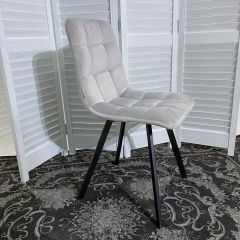 Стул CHILLI SQUARE BLUVEL-03 светло-серый, велюр / черный каркас М-City в Лысьве - lysva.mebel24.online | фото 3