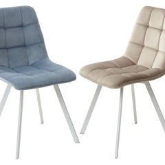 Стул CHILLI SQUARE G108-56 пудровый синий, велюр/ белый каркас М-City в Лысьве - lysva.mebel24.online | фото 3