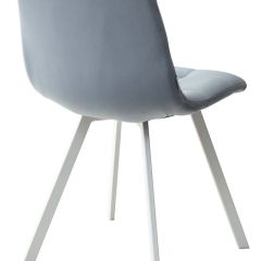 Стул CHILLI SQUARE G108-56 пудровый синий, велюр/ белый каркас М-City в Лысьве - lysva.mebel24.online | фото 4