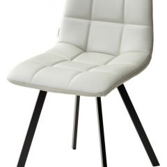 Стул CHILLI SQUARE HK017-03 светло-серый, PU/ черный каркас М-City в Лысьве - lysva.mebel24.online | фото