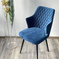 Стул HERMAN 360 град. СИНИЙ #29, велюр / черный каркас М-City в Лысьве - lysva.mebel24.online | фото