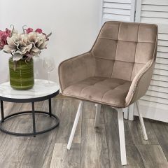 Стул MAVERICK 360 град. поворот. BLUVEL-40 BEIGE/ белый каркас, М-City в Лысьве - lysva.mebel24.online | фото 2