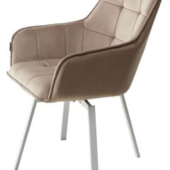 Стул MAVERICK 360 град. поворот. BLUVEL-40 BEIGE/ белый каркас, М-City в Лысьве - lysva.mebel24.online | фото 8