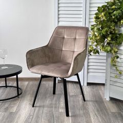 Стул MAVERICK 360 град. поворот. BLUVEL-40 BEIGE/ черный каркас, М-City в Лысьве - lysva.mebel24.online | фото 5