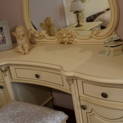 Туалетный стол + Зеркало Мона Лиза (крем) в Лысьве - lysva.mebel24.online | фото 5