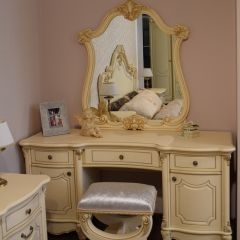 Туалетный стол + Зеркало Мона Лиза (крем) в Лысьве - lysva.mebel24.online | фото 6
