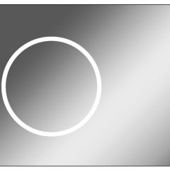 Зеркало Eclipse 90 black с подсветкой Sansa (SE1031Z) в Лысьве - lysva.mebel24.online | фото 1