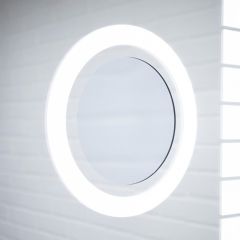 Зеркало Quadro 100 alum (линза) с подсветкой Sansa (SQL1030Z) в Лысьве - lysva.mebel24.online | фото 5