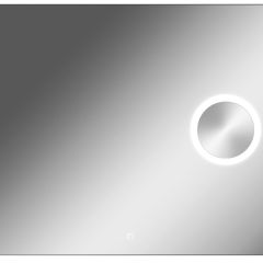 Зеркало Quadro 100 alum (линза) с подсветкой Sansa (SQL1030Z) в Лысьве - lysva.mebel24.online | фото 1
