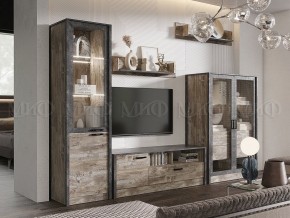 Амели Шкаф-стекло (Дуб Юкон-Бетон темный) в Лысьве - lysva.mebel24.online | фото 3