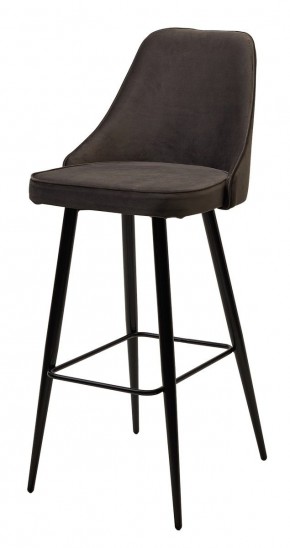 Барный стул NEPAL-BAR ГРАФИТ #14, велюр/ черный каркас (H=78cm) М-City в Лысьве - lysva.mebel24.online | фото 4