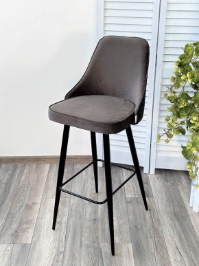 Барный стул NEPAL-BAR ГРАФИТ #14, велюр/ черный каркас (H=78cm) М-City в Лысьве - lysva.mebel24.online | фото 5