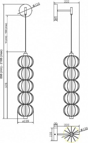 Бра Maytoni Golden Cage MOD216WL-L10G3K в Лысьве - lysva.mebel24.online | фото 2