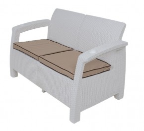 Диван Yalta Premium Sofa 2 Set (Ялта) белый (+подушки под спину) в Лысьве - lysva.mebel24.online | фото 1