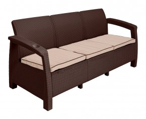 Диван Yalta Premium Sofa 3 Set (Ялта) шоколадный (+подушки под спину) в Лысьве - lysva.mebel24.online | фото 2