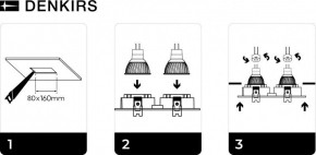 DK3022-BK Встраиваемый светильник, IP 20, 10 Вт, GU5.3, LED, черный, пластик в Лысьве - lysva.mebel24.online | фото 5