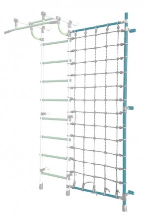 Дополнительная стойка к пристенному ДСК Pastel с сеткой для лазания, цв. бирюзовый в Лысьве - lysva.mebel24.online | фото