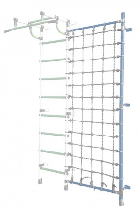 Дополнительная стойка к пристенному ДСК Pastel с сеткой для лазания, цв. голубой в Лысьве - lysva.mebel24.online | фото