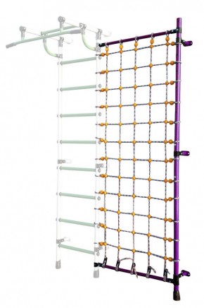 Дополнительная стойка к пристенному ДСК с сеткой для лазания, цв. фиолетовый в Лысьве - lysva.mebel24.online | фото