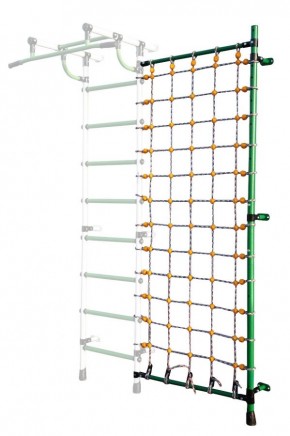 Дополнительная стойка к пристенному ДСК с сеткой для лазания, цв. зеленый в Лысьве - lysva.mebel24.online | фото
