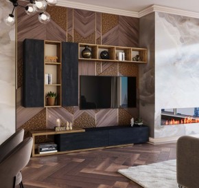 ХЛОЯ Гостиная (Дуб Вотан/Обсидиан) модульная в Лысьве - lysva.mebel24.online | фото 11