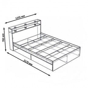 Камелия Кровать 1200, цвет дуб сонома, ШхГхВ 123,5х217х78,2 см., сп.м. 1200х2000 мм., без матраса, основание есть в Лысьве - lysva.mebel24.online | фото 5