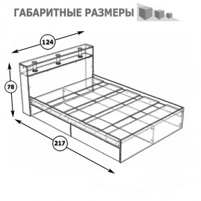 Камелия Кровать 1200, цвет венге/дуб лоредо, ШхГхВ 123,5х217х78,2 см., сп.м. 1200х2000 мм., без матраса, основание есть в Лысьве - lysva.mebel24.online | фото 4