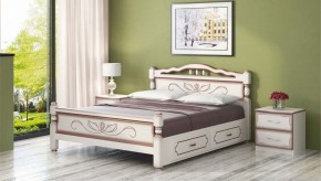 КАРИНА-5 Кровать из массива 1400 с 2-мя ящиками в Лысьве - lysva.mebel24.online | фото 2
