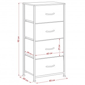 Комод Leset Линкс 4 ящ. (к/з), Каркас Белый, ящики Белые в Лысьве - lysva.mebel24.online | фото 8