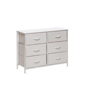 Комод Leset Линкс 6 ящ. (к/з), Каркас Белый, ящики Белые в Лысьве - lysva.mebel24.online | фото 3