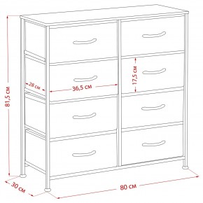 Комод Leset Линкс 8 ящ. (к/з), Каркас Белый, ящики Белые в Лысьве - lysva.mebel24.online | фото 8