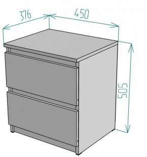 Комод Malta light K127 (тумба прикроватная) в Лысьве - lysva.mebel24.online | фото 2