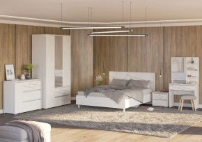АДЕЛИНА Комод с 1дв и 3-мя ящ (белый рамух) в Лысьве - lysva.mebel24.online | фото 3