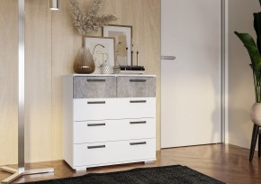 Комод Стандарт-5 NEW (белый/цемент светлый) в Лысьве - lysva.mebel24.online | фото 3