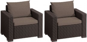 Комплект кресел Калифорния (California chair) коричневые в Лысьве - lysva.mebel24.online | фото 2